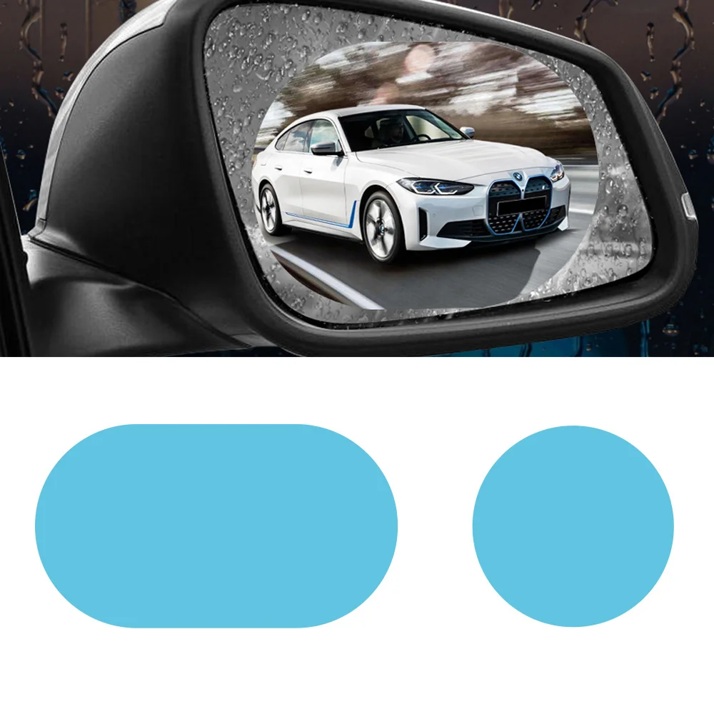 

2 pieces of rear-view mirror car sticker waterproof anti fog film, rainproof transparent film exterior protective film