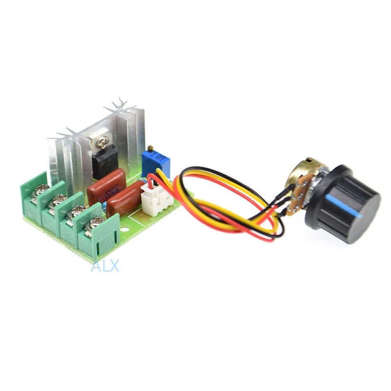 

PWM 2000 Вт контроллер скорости двигателя высокой мощности, тиристорный преобразователь напряжения, внешняя ручка, регулятор, затемняющий термостат, модуль переменного тока 220 В 25A, регулируемый