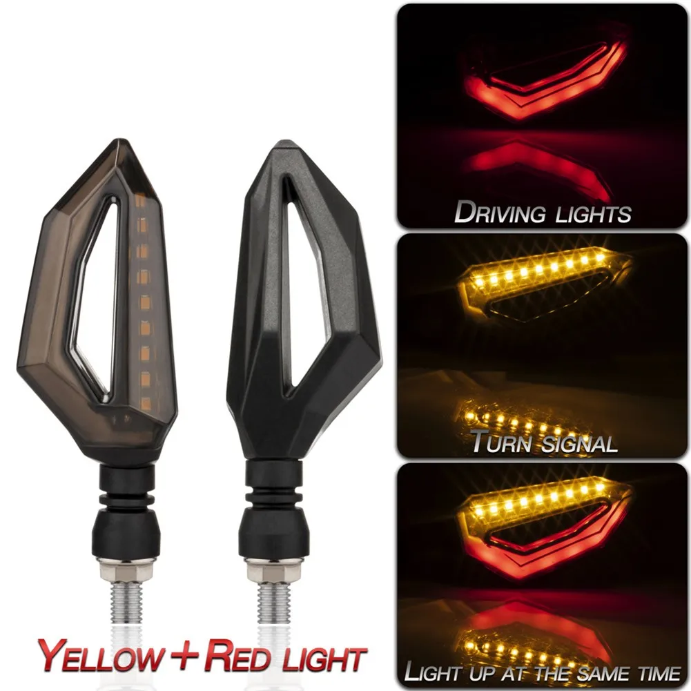 

2 PCS LED Flashing Lights DRL Indicator Blinker Taillights For Motorcycle