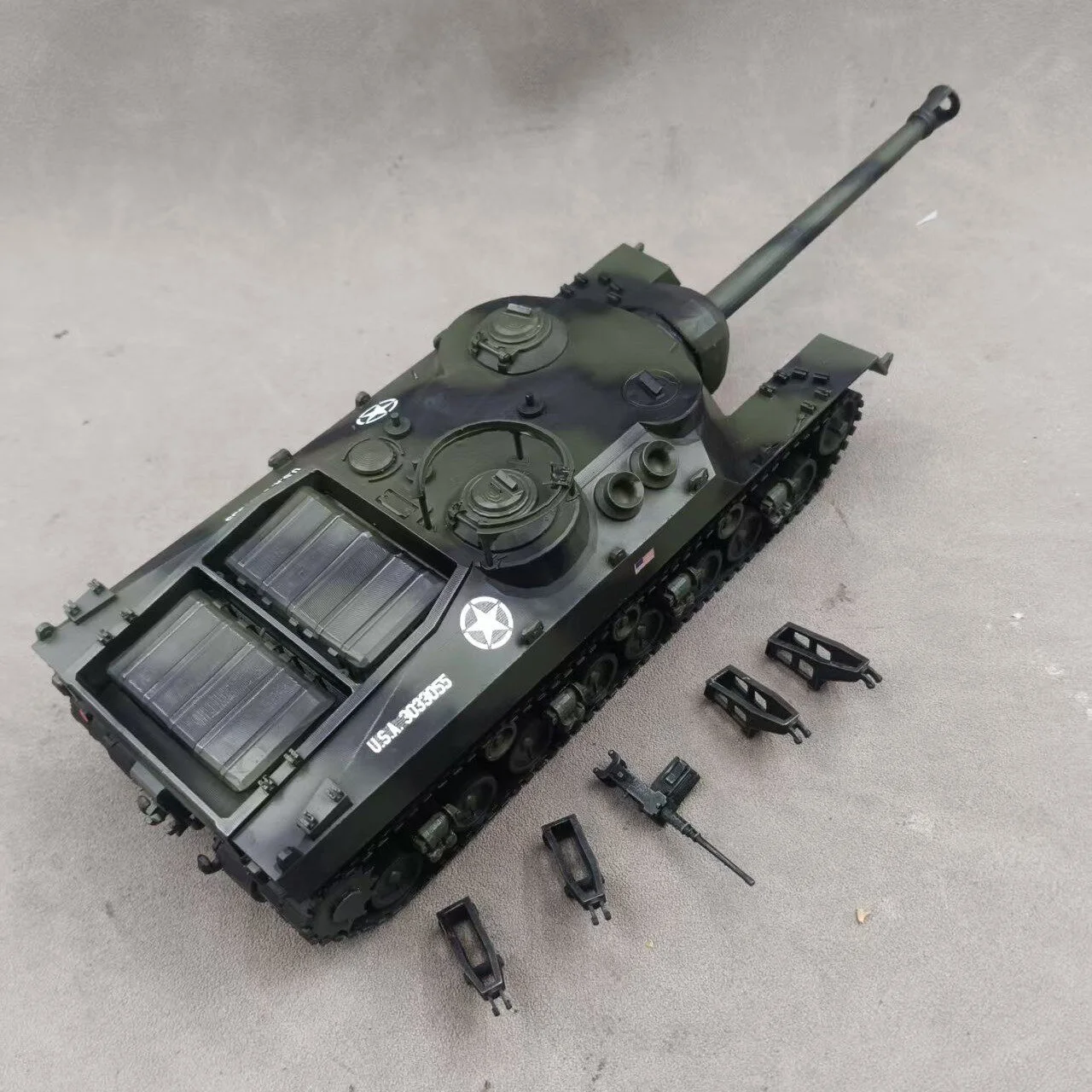 Фото Американский сверхтяжелый танк T28 (переименованный в T95) масштаба 1/35, готовая модель с ручной росписью, декоративное украшение, напечатанное на 3D-принтере. №5