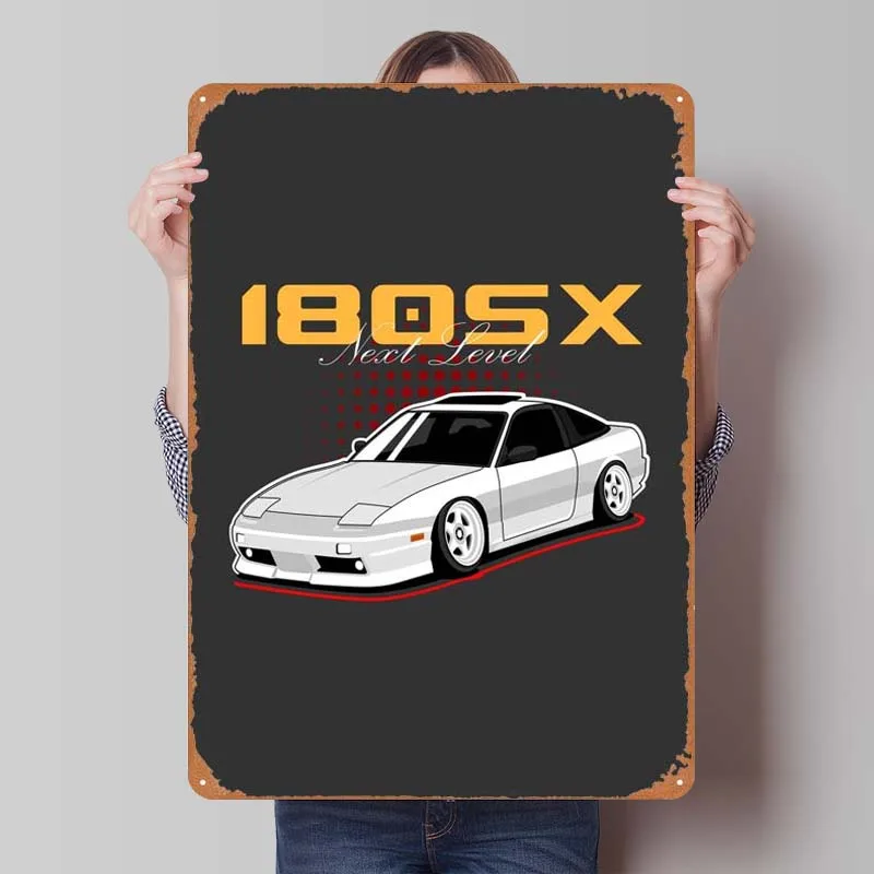 180sx S13 Jdm оловянный знак автомобильный постер винтажный металлический табличка