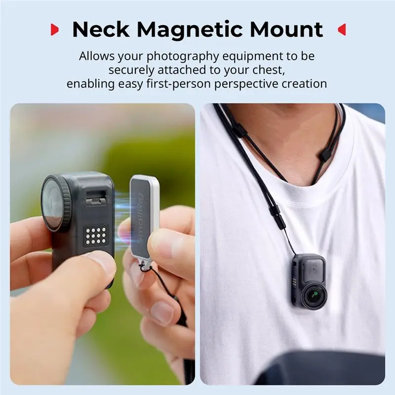 Фото Магнитная крепежная пластина Smallrig для DJI Osmo Nano, предназначенная для крепления на шейном ремне, подходит как для крепления на шее, так и на запястье. №4