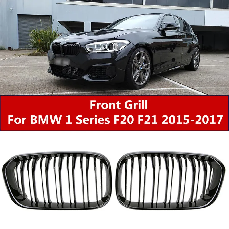 

Car Front Bumper Grilles Kidney Racing Grill For BMW 1 Series F20 F21 LCI 120i 2016 2017 Double Slat Replacement Grille