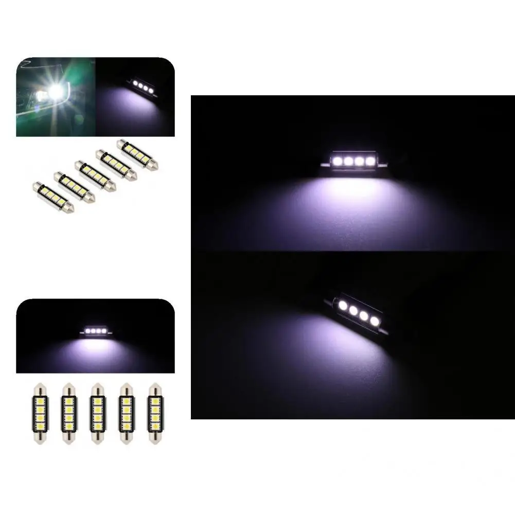 

5 шт., энергосберегающие компактные светодиодные лампы Canbus SMD для освещения номерного знака