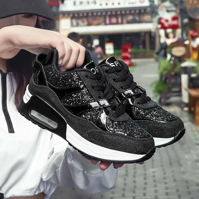 

New Hot Style Women Running Shoes Lace Up Sport Shoes Outdoor Jogging Walking Athletic Shoes Platform Sneakers for Women Flats