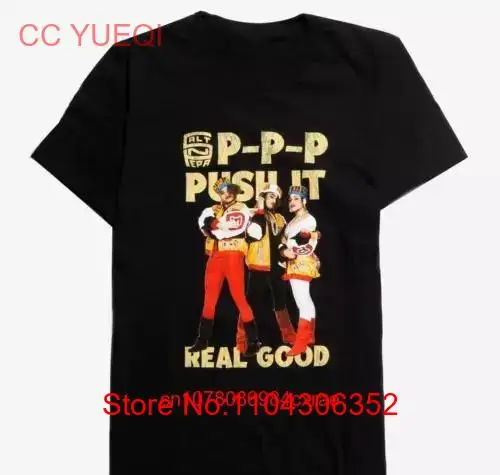 Винтажная черная хлопковая футболка Salt N Pepa Push It для девочек полноразмерная с