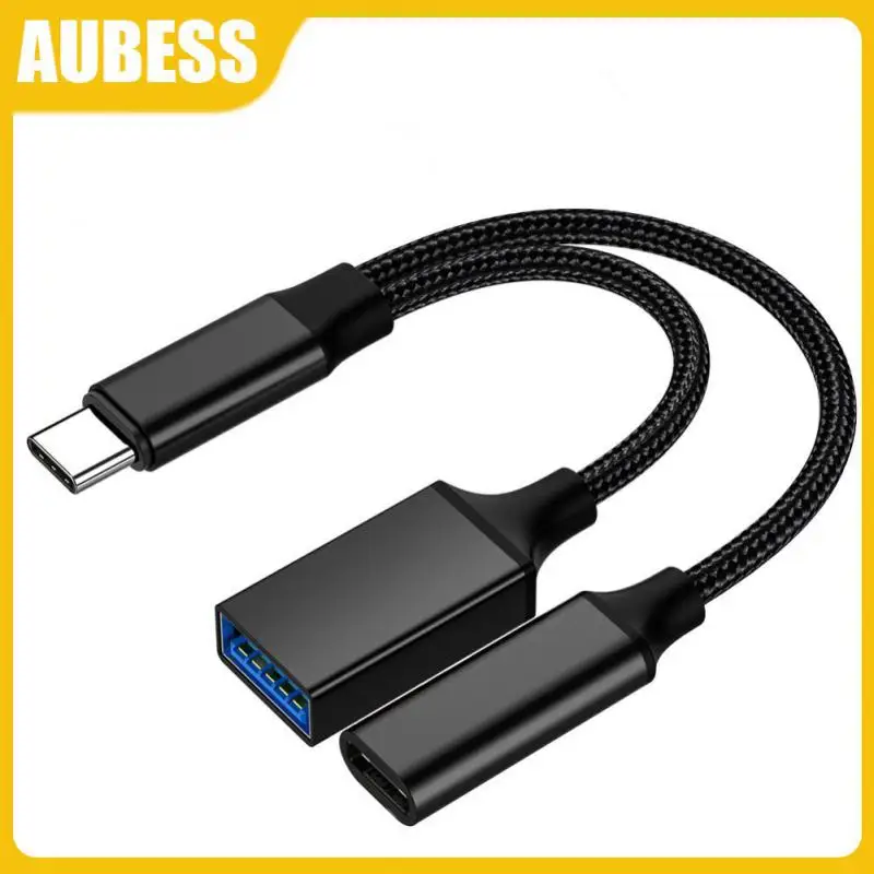 

Type C Male To Usb C Female Charging Port 2in1 Portable Usb Splitter Adapter Otg Data Cable Converter Type C To Usb A Connector