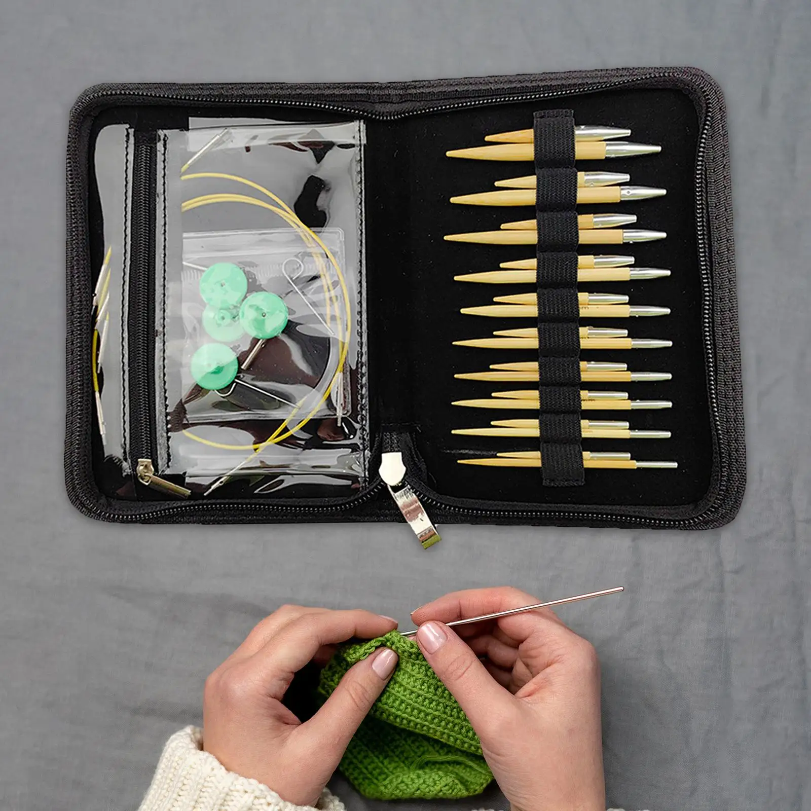 

Набор круговых спиц для вязания, алюминиевые спицы для начинающих, «сделай сам» со сменной головкой, аксессуары для шитья