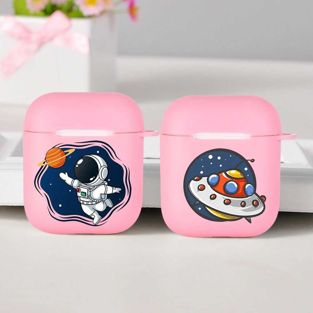 

Чехол для наушников Airpods 1/2, мультяшный космос, астронавт, мягкие силиконовые защитные чехлы для Airpods, планшетов для зарядки