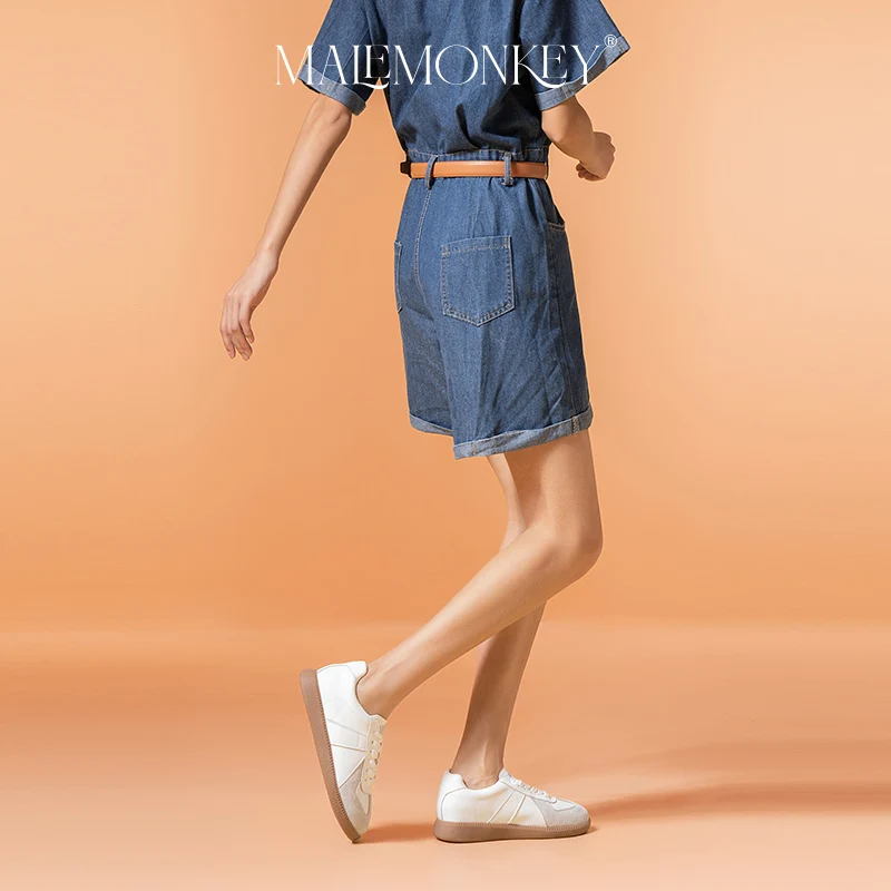 MALEMONKEY Casual Sport Shose Women Leather 2023 New Summer Fashion Trendy Sneaker Height Increasing Shoes Daily Ladies Footwear