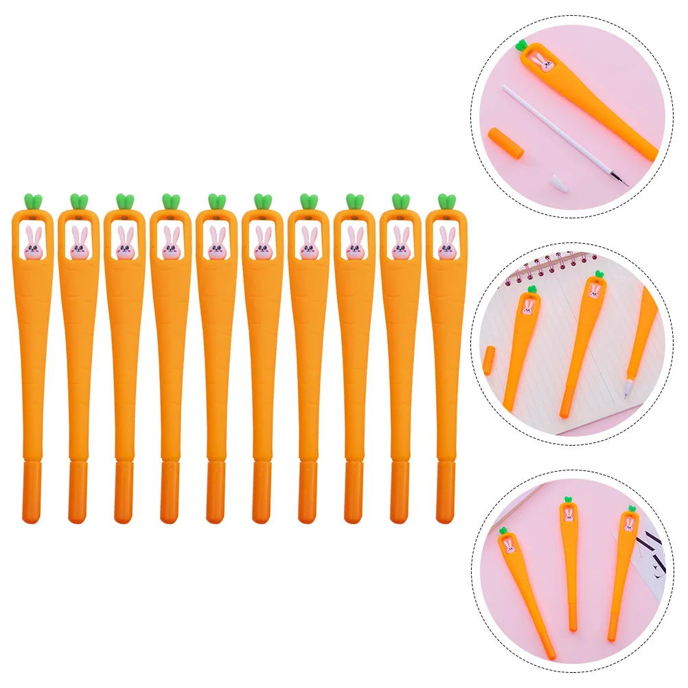 

Pen Pens Ballpoint Ink Writing Carrot Student Cartoon Cute Novelty Rabbit Black Signature Animal Rollerball Party Point Fine