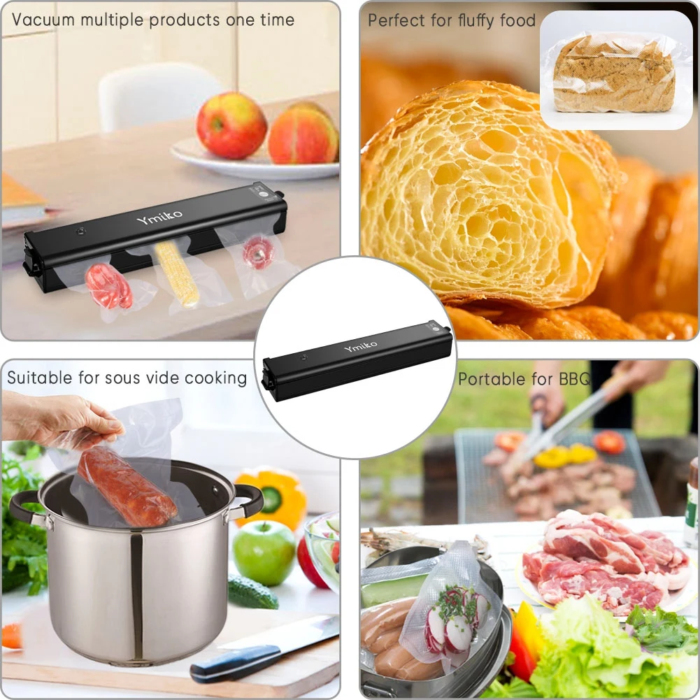 Вакуумный упаковщик Портативный компактный вакуумный Ymiko для вакуумной и