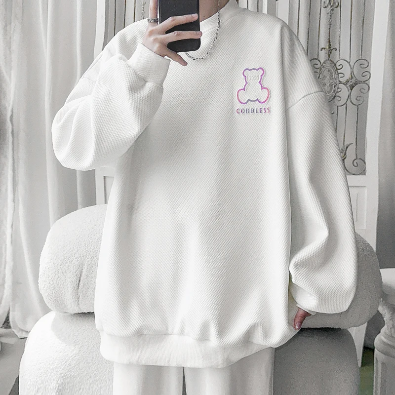 

2023 Autumn New Melody Windmill Large Bear Colorful Reflective Sweater