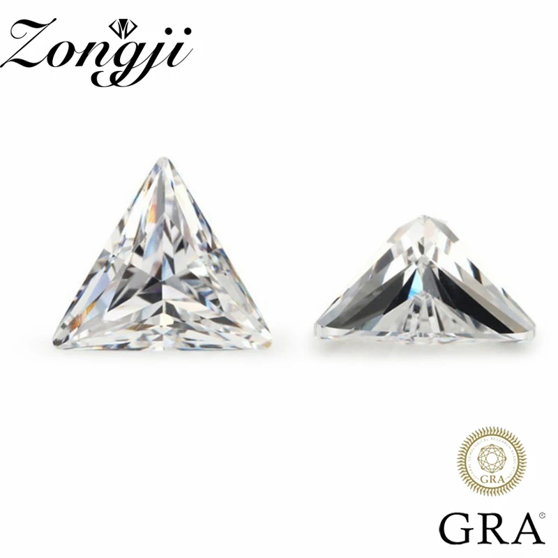 

Loose Moissanite Diamond 0.1ct To 3ct D Color VVS1 Triangle Cut Stones Pass Tester Gems with GRA Certificate for Jewelry Making