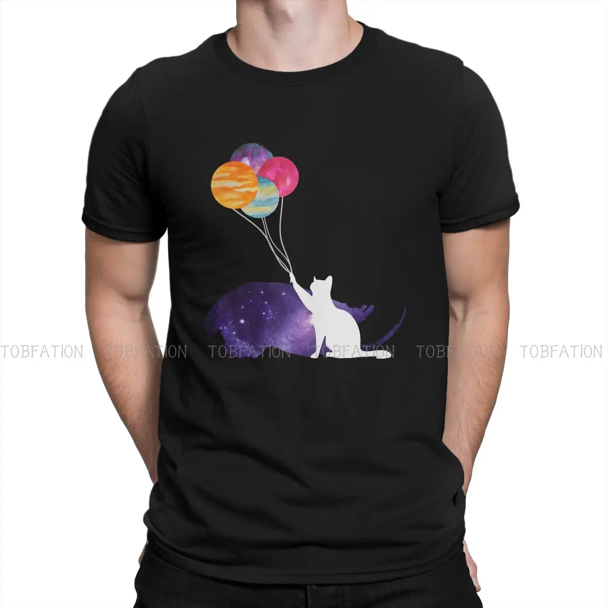 

Stray Game Galaxy Cat Life is Perfec Tshirt Top Graphic Men Classic Alternative Summer Men's Clothes Cotton Harajuku T Shirt
