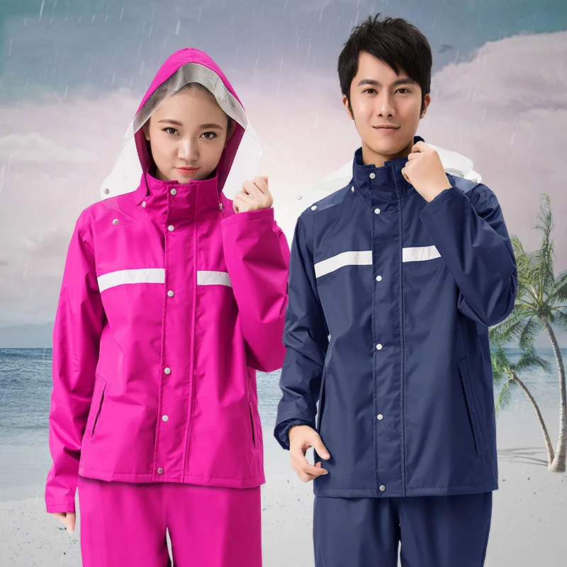 

Pants Jacket Raincoat Women Waterproof Set Plastic Raincoat Men Waterproof With Hood Regenjacke Poncho Impermeable Gift