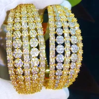 soramoore new luxury original design stackable bangles for women bridal wedding cubic zircon bracelet party jewelry 2022 hot