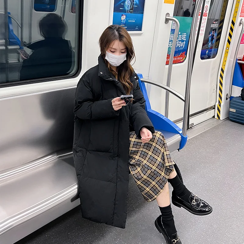 CGC 2022 New Thicken Warm Winter Jackets Women Long Parkas Hooded Cotton Padded Coats Women Korean Style Oversized Outerwear