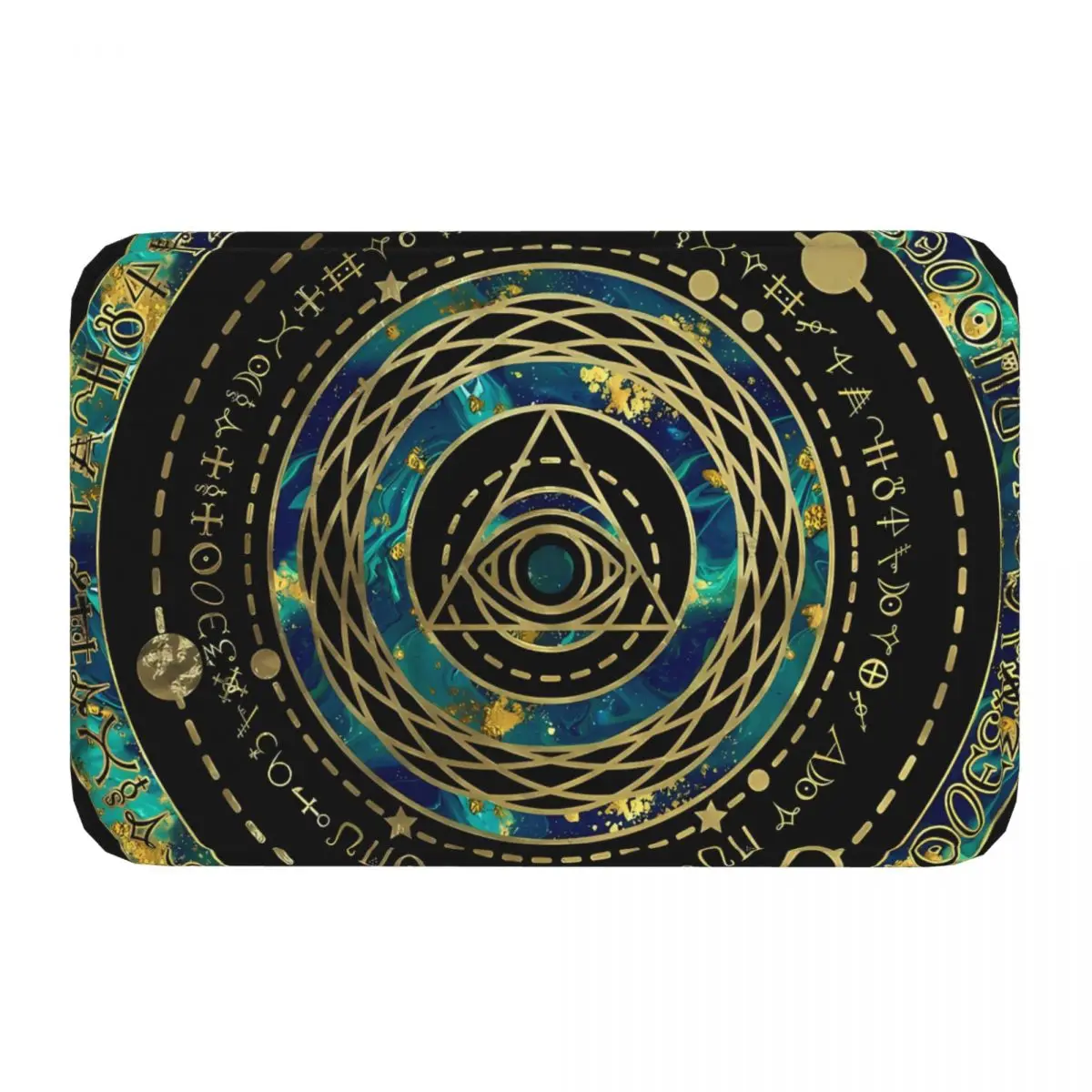 Мистический священный геометрический орнамент красочный древний Египетский