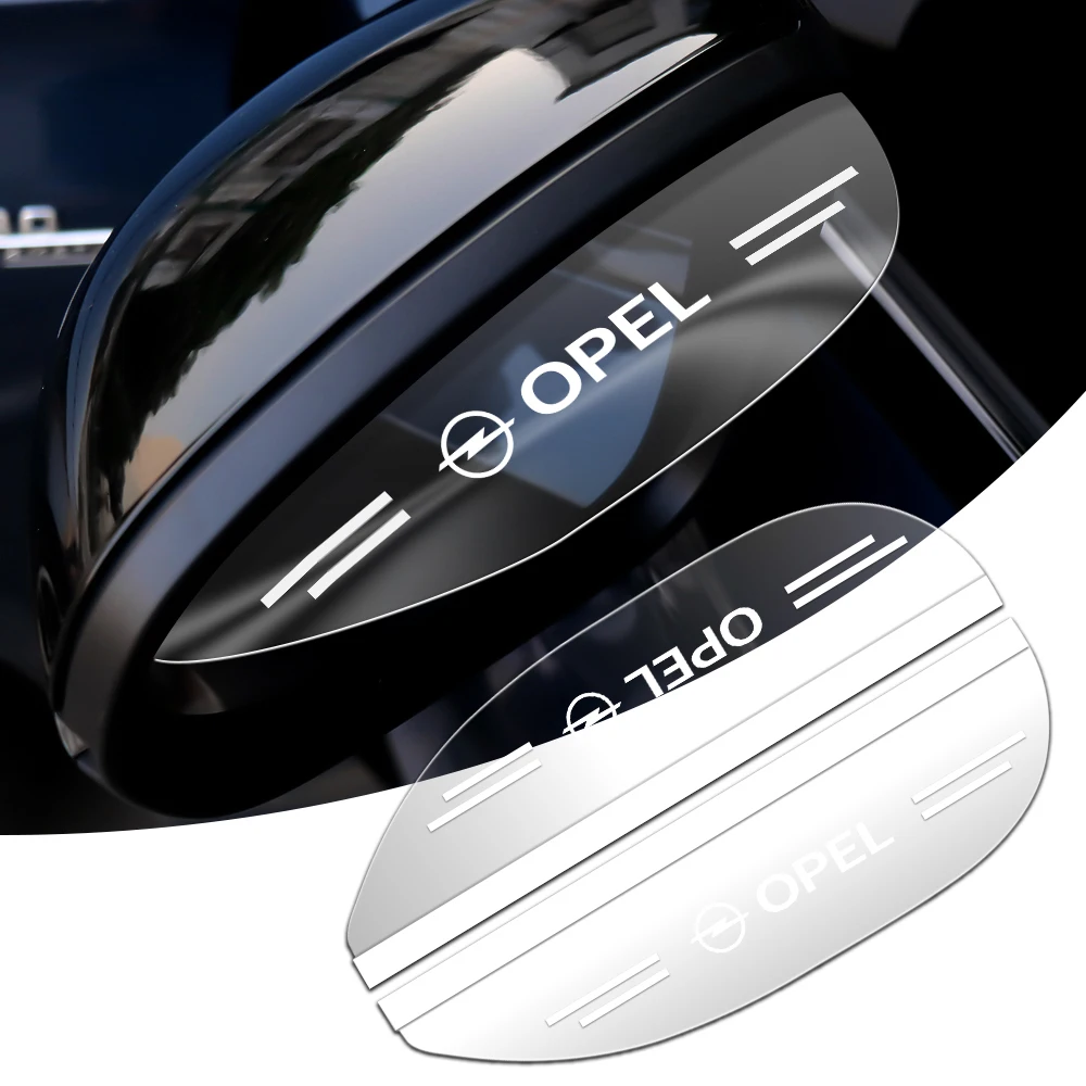 

2Pcs Car Rear View Mirror Sticker Rain Eyebrow Shield Sun Shade Cover For Opel Astra h j k g Vectra c Insignia Corsa d Zafira b