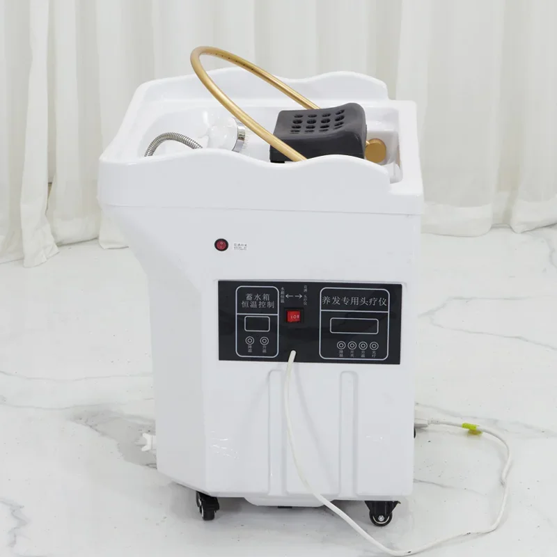 masażem dedykowane wezgłowie Spa Salon Przenośny prysznic fryzjerski Łóżko szamponowe Wysokiej klasy umywalka Lavatorio Cabelo Furniture XR50XF