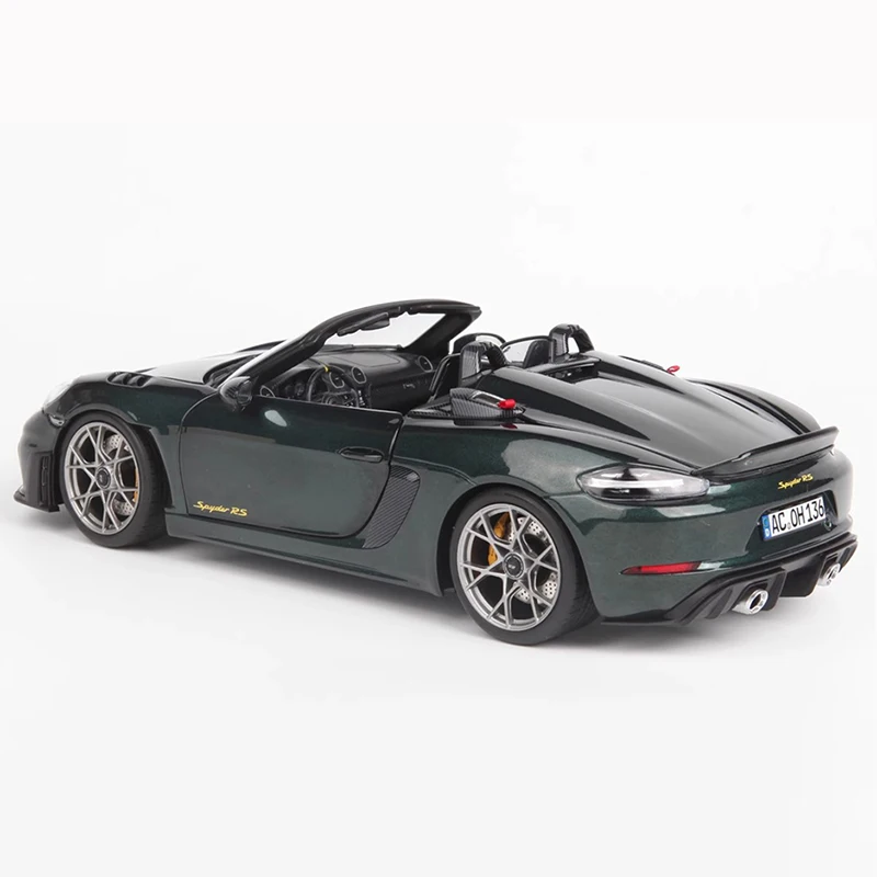 Фото NOREV 1:18 для 718 Spyder RS Weissach Pack, полностью открытая коллекция моделей автомобиля из сплава, декоративный подарок №4