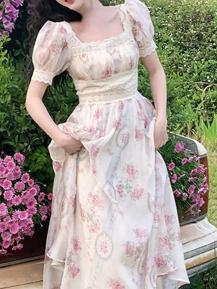 

Элегантное кружевное платье-миди для пляжа, повседневное модное вечернее женское платье для офиса, женское летнее дизайнерское платье во ф...