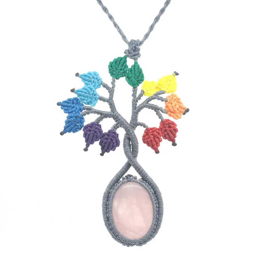 Ожерелье с подвеской из кристаллов и камня для женщин натуральный аметист