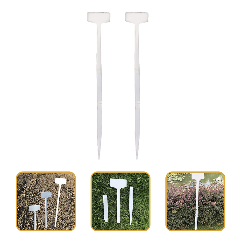 

2Pcs Garden Vegetable Flower Markers Plastic Gardening Markers Plant Ground Stake