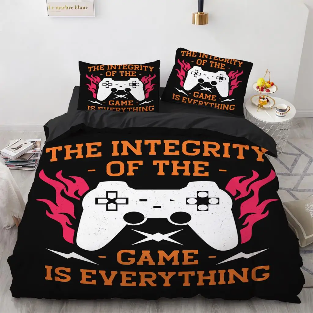 

Gamer Bedding Sets for Boys Gaming Duvet Cover Boys Video Games Comforter Cover Bed Set Bedroom Gamepad Controller