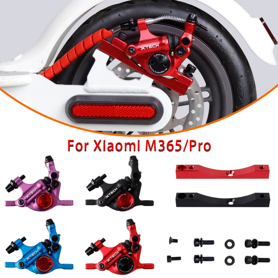 

ZOOM XTECH HB100 Hydraulic Disc Brake Calipers Rear wheel For Xiaomi M365/Pro pro2 Electric Scooter Upgrade Disk Brakes+adapter