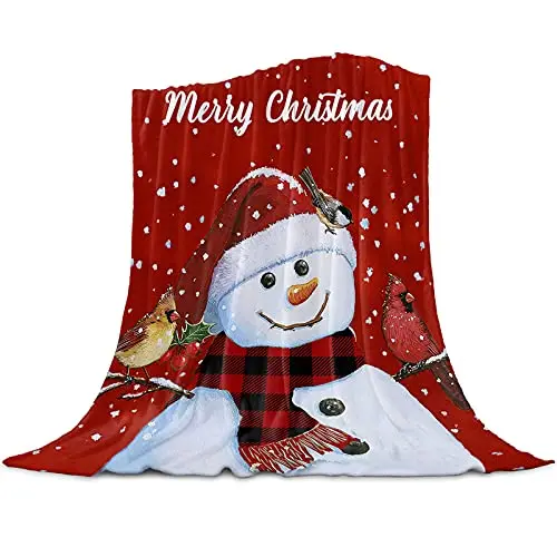 Merry Christmas Flannel Fleece Blanket Super Soft Cozy Blanket Snowflake Xmas Tree Retro Truck Fleece Blanket Throw Microfiber