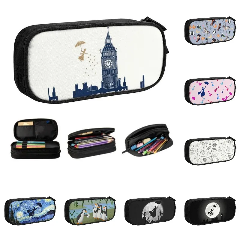 

Мэри Поппинс и Биг-Бен, фотоальбом для мальчиков и девочек, большой контейнер для карандашей с фантазийным фильмом, канцелярские принадлежности для студентов