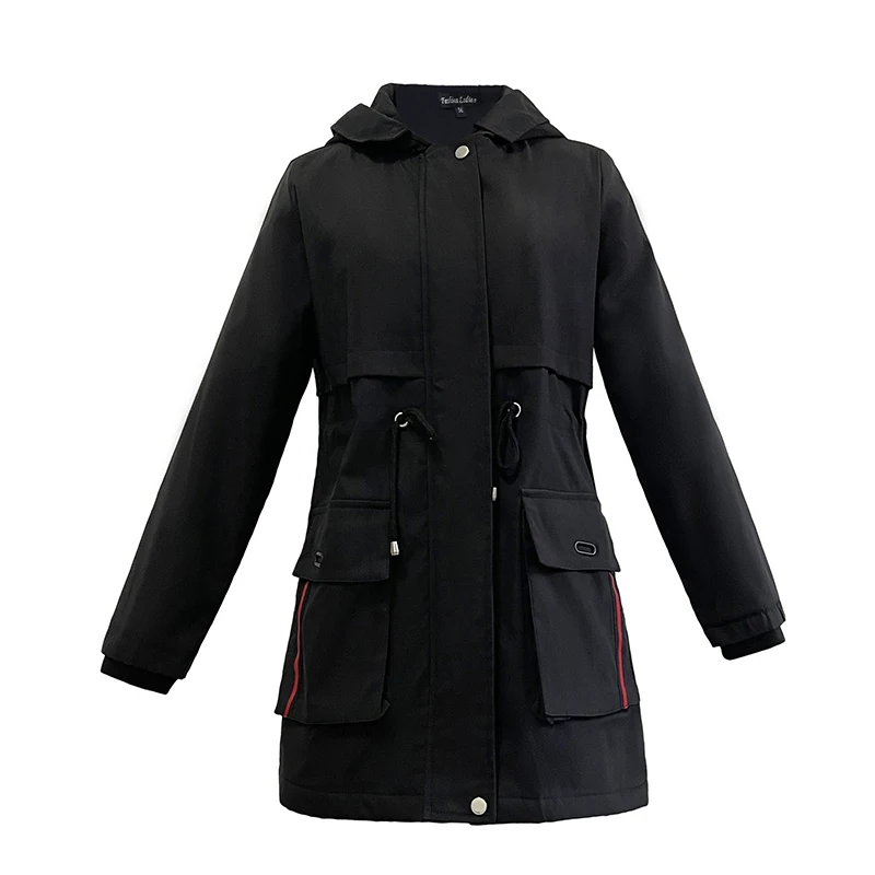 Утепленный плащ цвета хаки на флисовой подкладке верхняя одежда женская