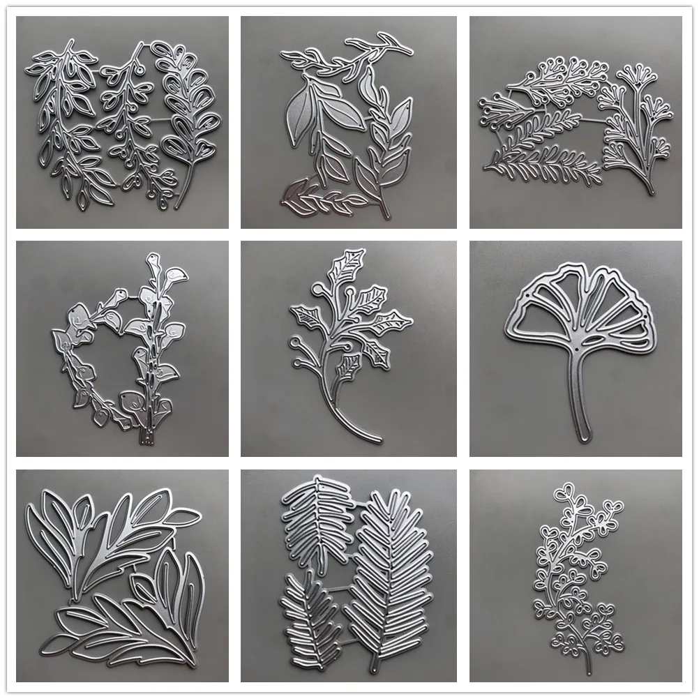 (23 стиля) новые цветы листья металлические режущие штампы фотоальбом поделки