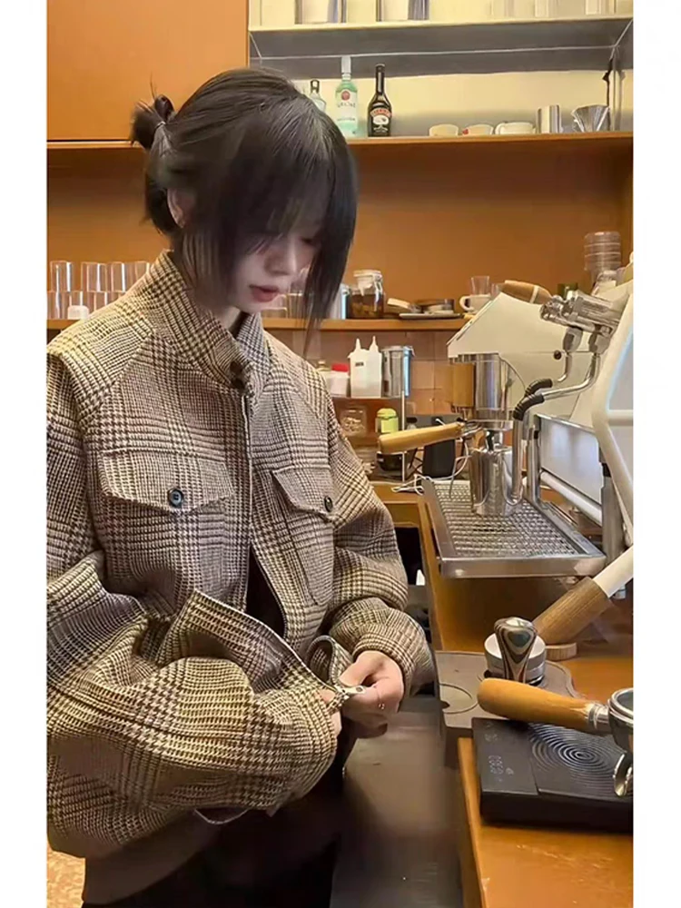 Мужская куртка Harrington Oclin с узором гусиные лапки осенне-зимняя высококачественная