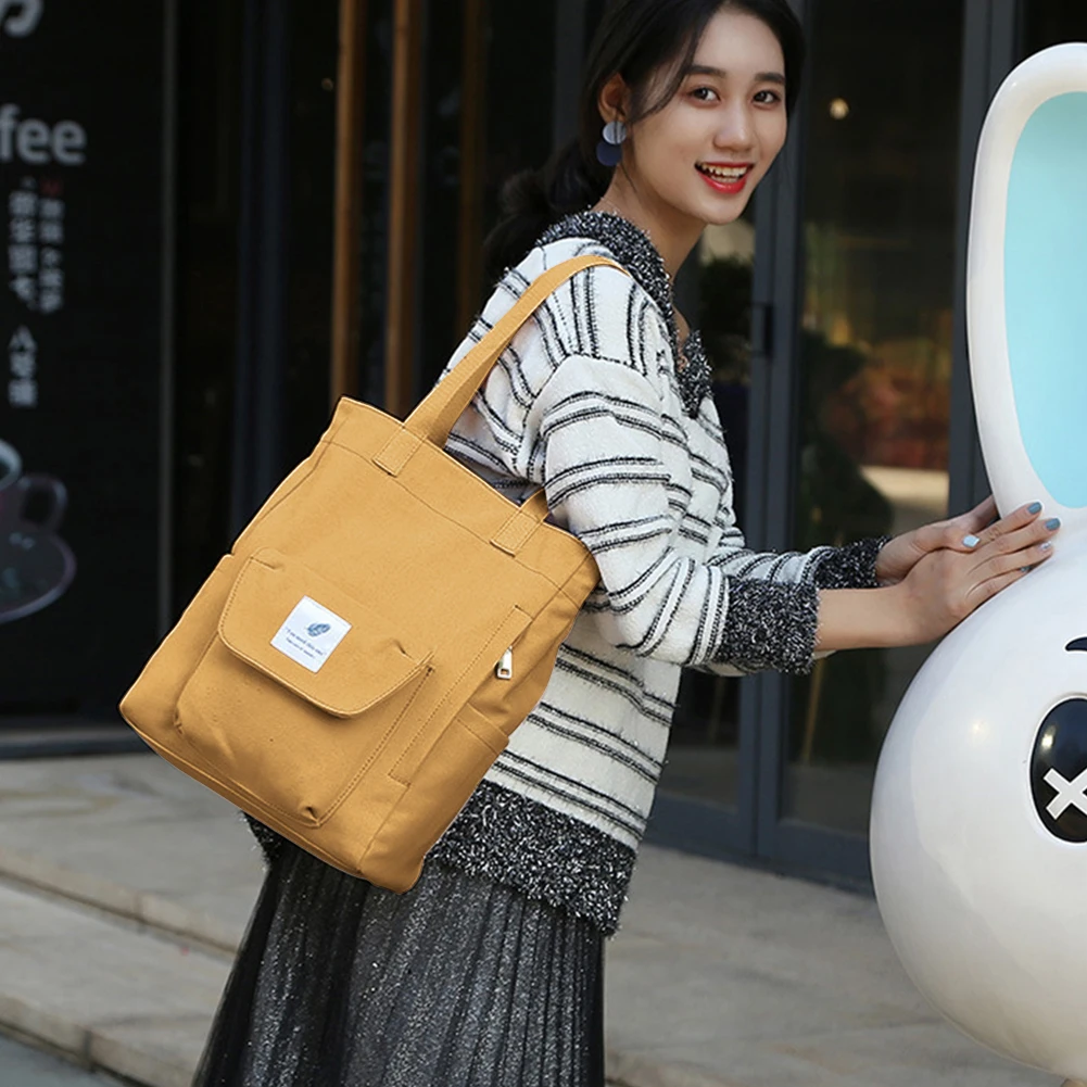 

Японская Корейская Холщовая Сумка через плечо, вместительная сумка-шоппер, женская сумка для учебников для девушек, высококачественные бре...