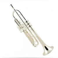 made in japan quality 8335 bb trumpet b flat brass silver plated professional trumpet musical instruments with leather case