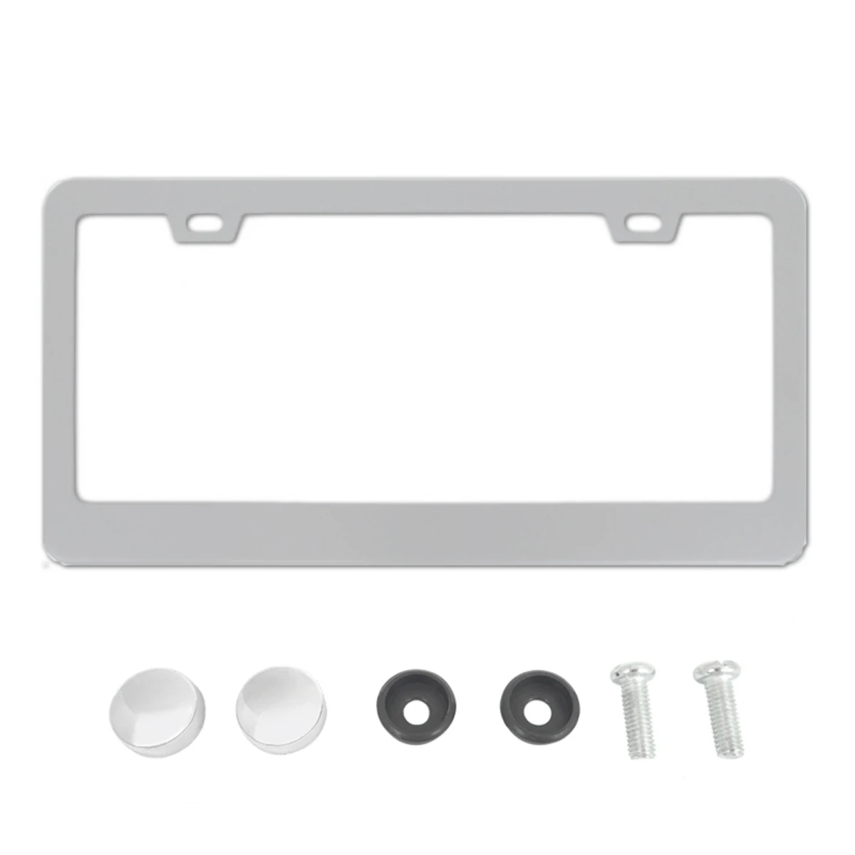 Матовая Алюминиевая Рамка Ohuhu Для Номерного Знака С Черными Винтовыми Колпачками