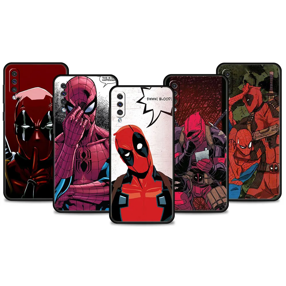 Бронированный чехол для телефона Marvel Человек-паук против дэдпоо для Samsung A10 A70 A40 A20e M31 A50 A30 M30s A20s M31s M51 M52 5G M33 M22