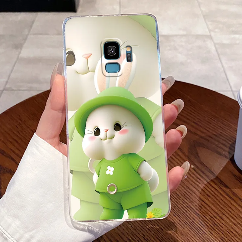 Чехол для Samsung s9 Clear Luxury Cute Love Rabbit Funny TPU Мягкая силиконовая задняя крышка Samsung S9+  S9 Plus Защитный чехол для телефона (art.: 3920d3b8ea908) - 3920d3b8ea908