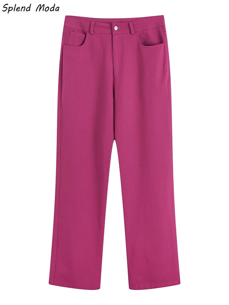 

Splend Moda Spring 2022 New Fashion Urban Casual Straight Jeans Women High Waist Denim Pants Solid Color All-Match Trousers