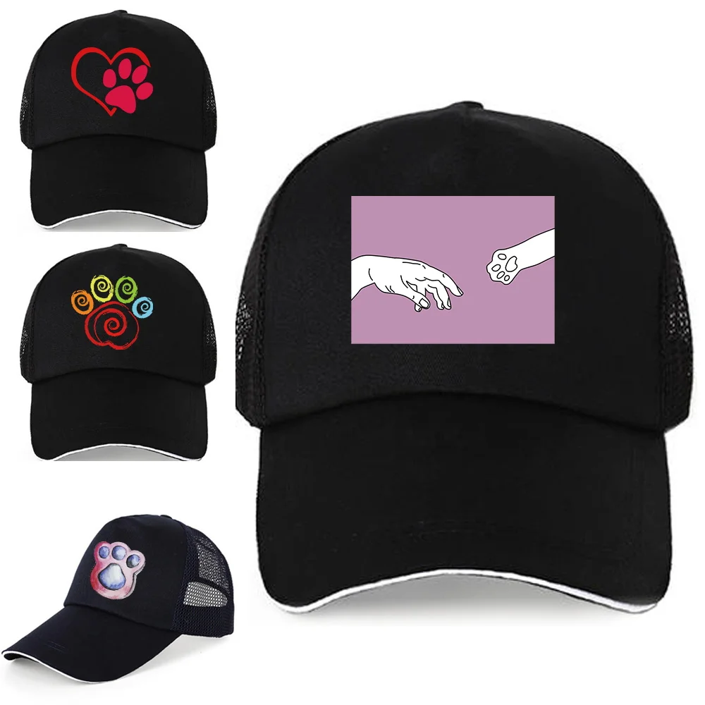 

Кепка для защиты от солнца в стиле унисекс, Регулируемая Повседневная сетчатая шапка из чистого хлопка, с принтом следов, в стиле хип-хоп, летняя