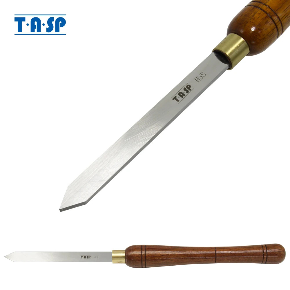 TASP Diamond Parting Tool 15mm Woodturning Tools 16mm Wood Lathe Cut-off Turning Tipped Chisels HSS Blade with Walnut Handle