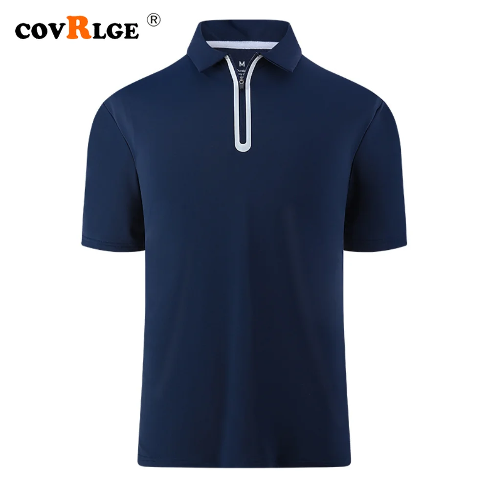 

Covrlge Summer Stritching Men's Polo Shirt Men Shorts Sleeve Polo Business Clothes Luxury Men Tee Shirt Brand Polos Male MTP231