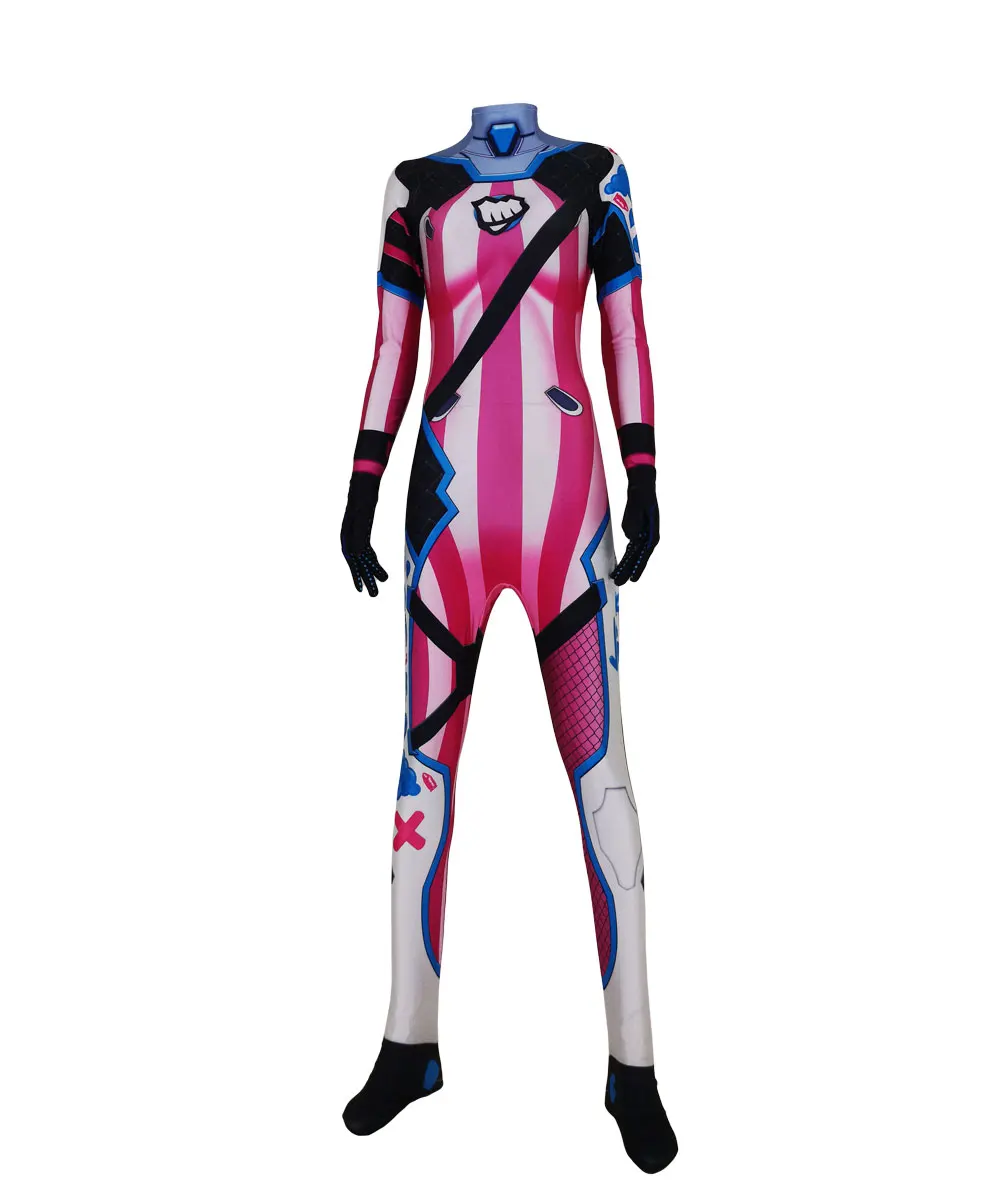 

Jinx D.Va Mashup Suit The Heist Version Costume D.Va Jumpsuits festival Bodysuit halloween costumes for men adult/Kids