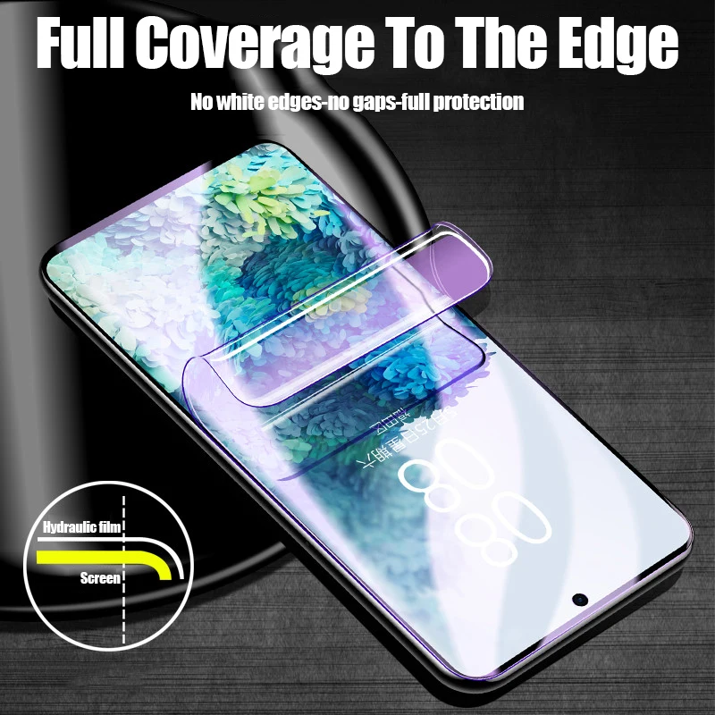 4pcs hydrogel film screen protector for samsung galaxy s10 s20 s9 s8 s21 s22 plus ultra fe note 20 8 9 10 plus screen protector free global shipping