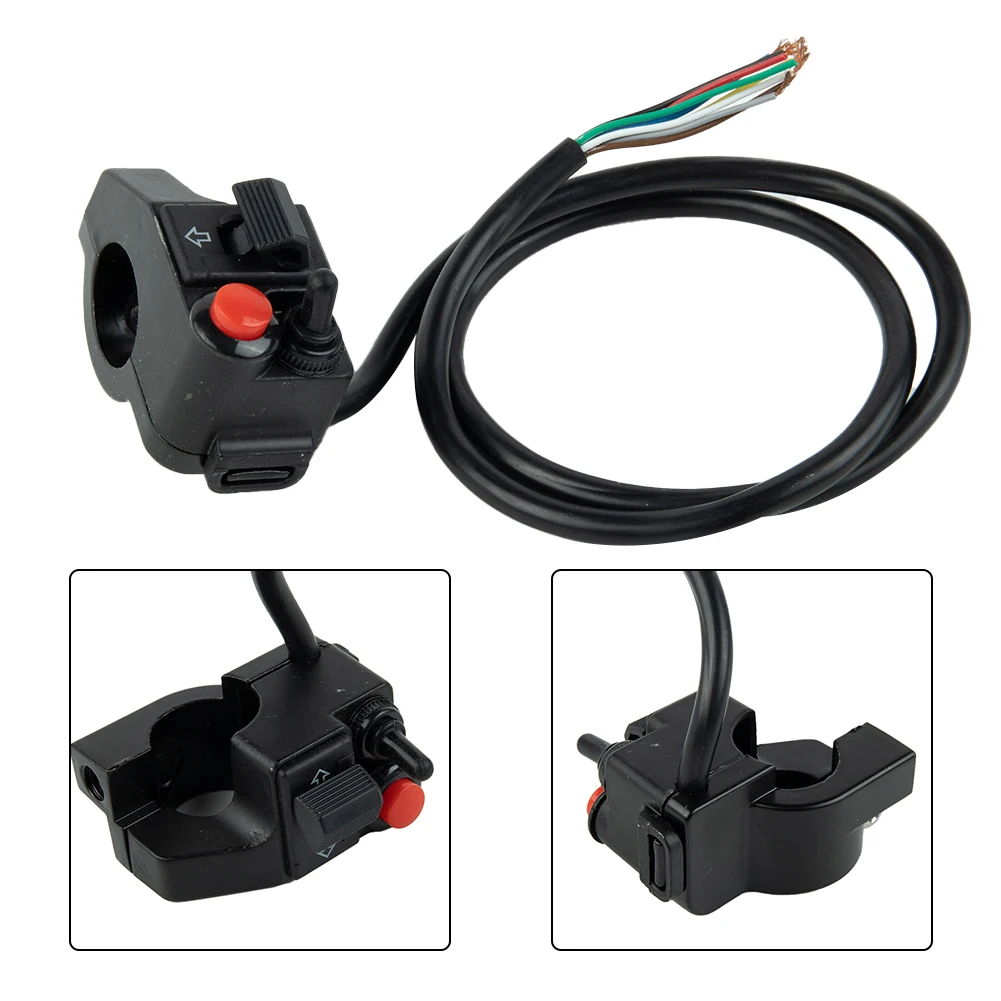 

Motorcycle Switches Switch Button Turn Signal Handlebar Switch Headlight Button ABS Aluminum Black Weight: 90G 12V