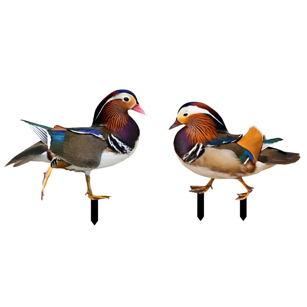 

Duck Garden Stakes Yard Lawn Stake Goose Animal Sculpture Decorative Decorations Easter Sign Ornaments Metal Statue Decor Patio