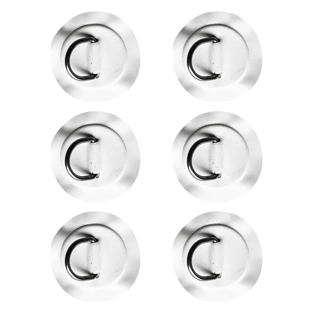 

6Pieces 316 Stainless Steel D-ring Pad/Patch for PVC Inflatable Boat Kayak